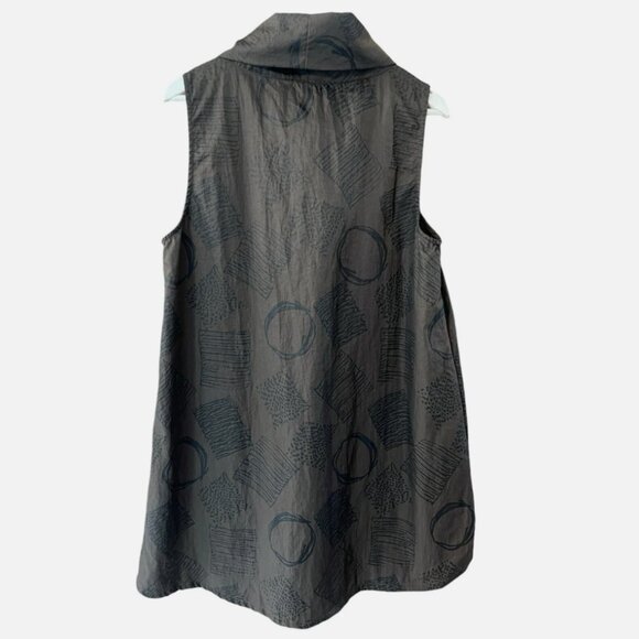 Beau Jours Leona Lagenlook Cowl Neck High Low Tunic Top with Pockets Women's M - Picture 8 of 11